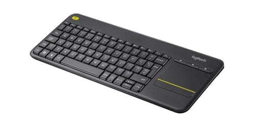Logitech K400 Plus Kabellose Touch-TV-Tastatur mit integriertem Touchpad, Italienisches QWERTY-Layout - Schwarz