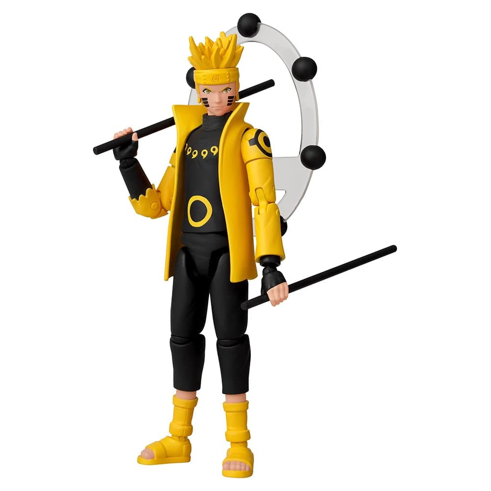 Bandai - Anime Heroes - Naruto Shippuden - Naruto Uzumaki Figur im Sechs-Wege-Weisen-Modus 17 cm - Offizielle Lizenz - Gelenkige Naruto-Figur Rikudou Sennin Mode - Spielzeug Kinder ab 4 Jahren - 36908