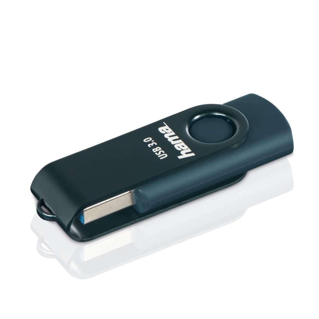 Hama 256 GB USB-Stick USB 3 Datenstick (90 MB/s Datentransfer, mit Öse zur Befestigung am Schlüsselring, Speicherstick, Memory Stick aus Metall, geeignet für Windows/MacBook) Petrolblau