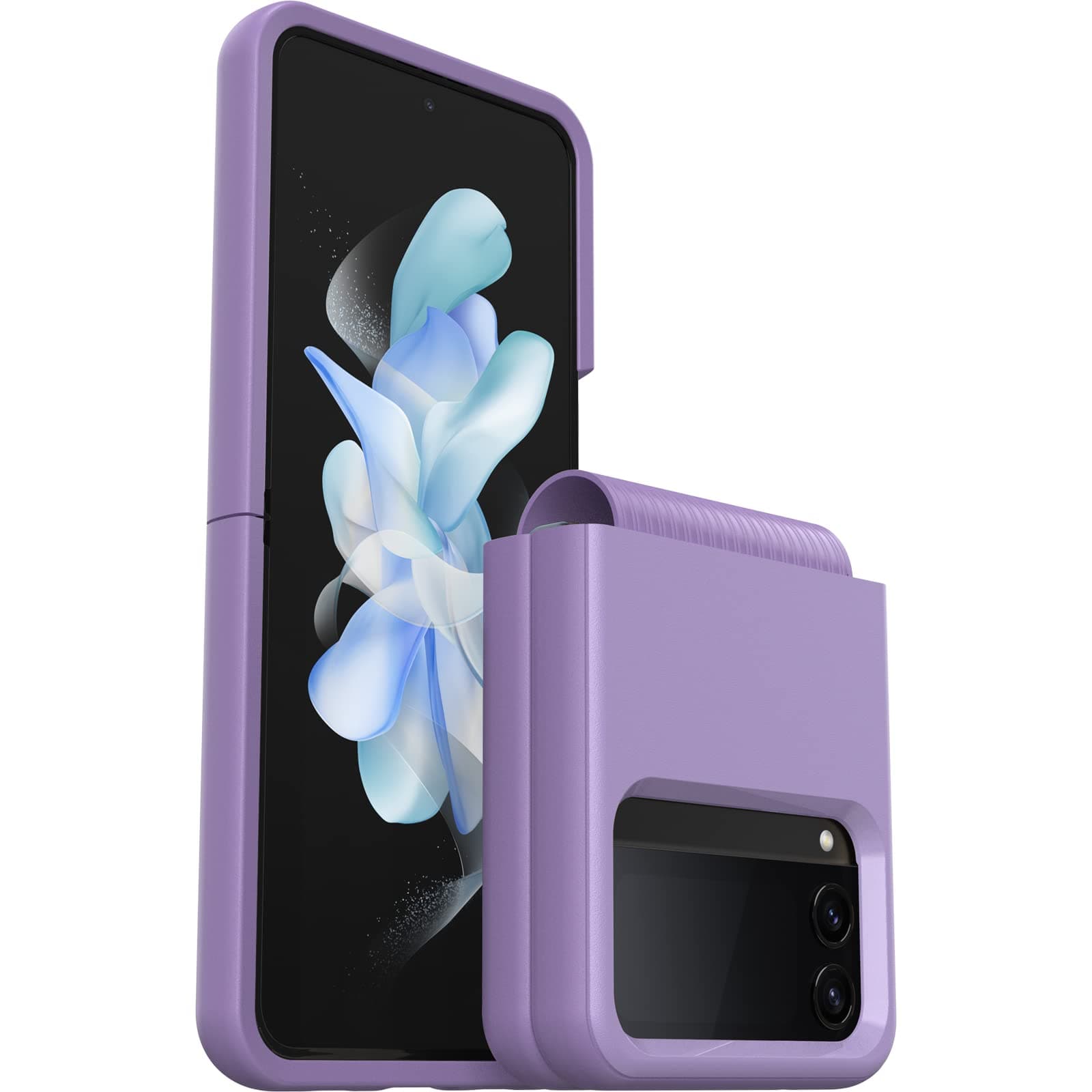 OtterBox Symmetry Flex Hülle für Samsung Galaxy Z Flip4, stoßfest, sturzsicher, Elegante und Zweiteilige schützende Hülle, 3X getestet nach Militärstandard, für Faltbare Handys, Lila