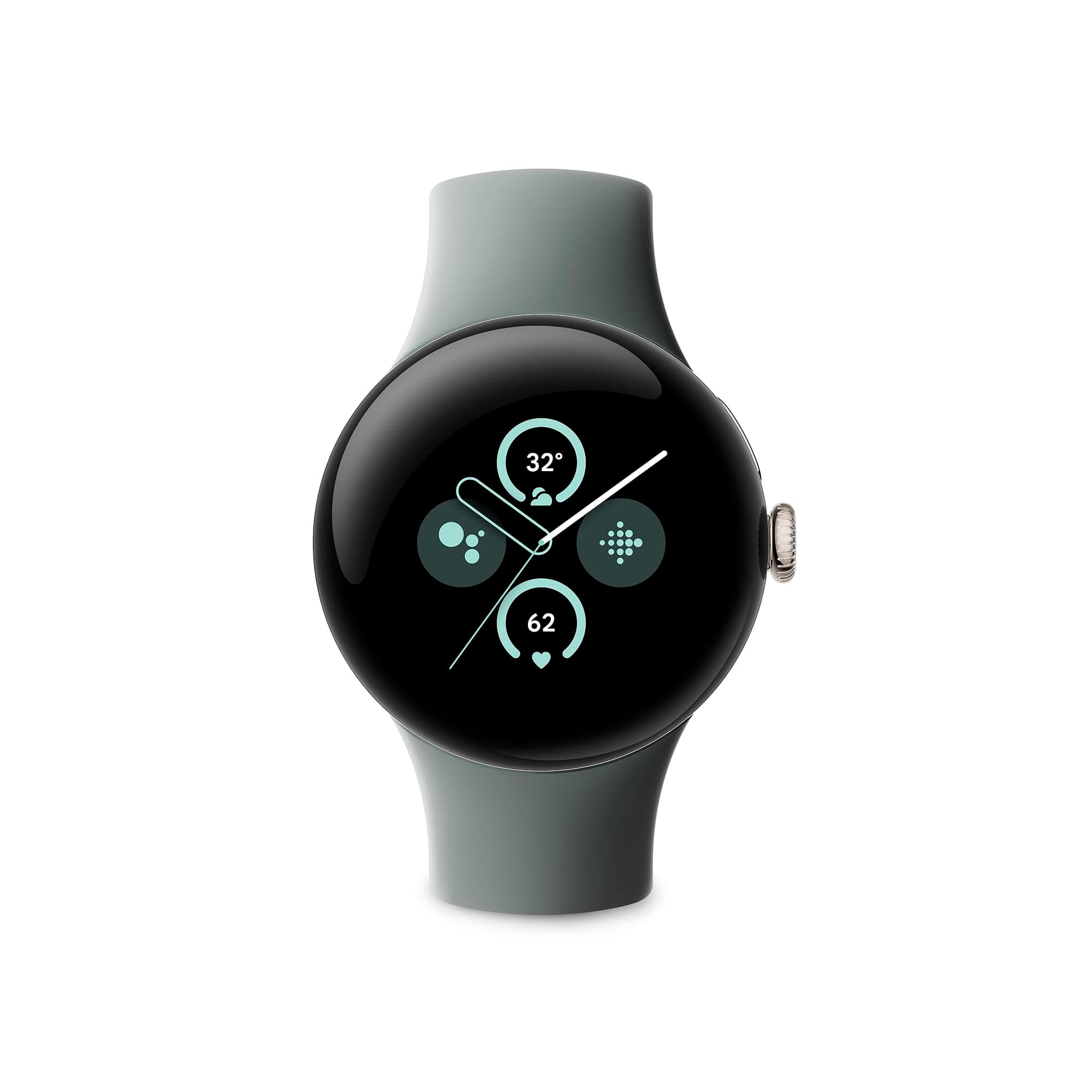 Google Pixel Watch 2 - das Beste von Google und Fitbit – Herzfrequenzmessung, Stressmanagement, Sicherheitsfunktionen – Android – Aluminiumgehäuse in Champagne Gold – Sportarmband in Hazel – LTE