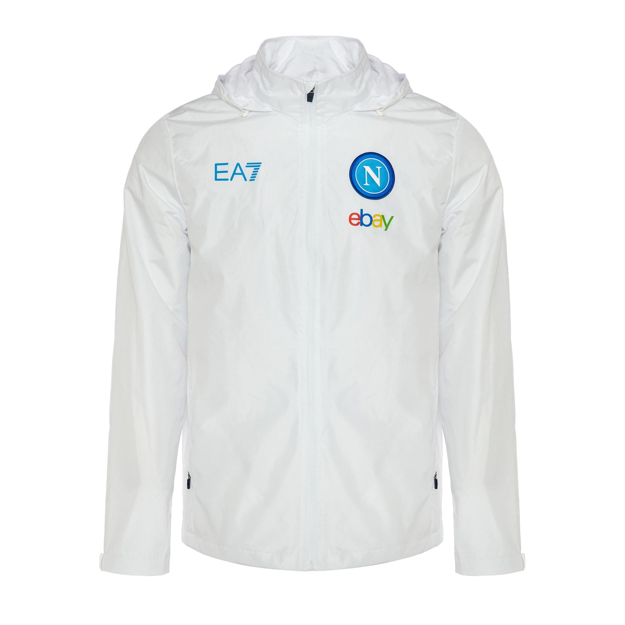 SSC NAPOLI Unisex 23/24 Leichte Winddichte Jacke, Weiß, S
