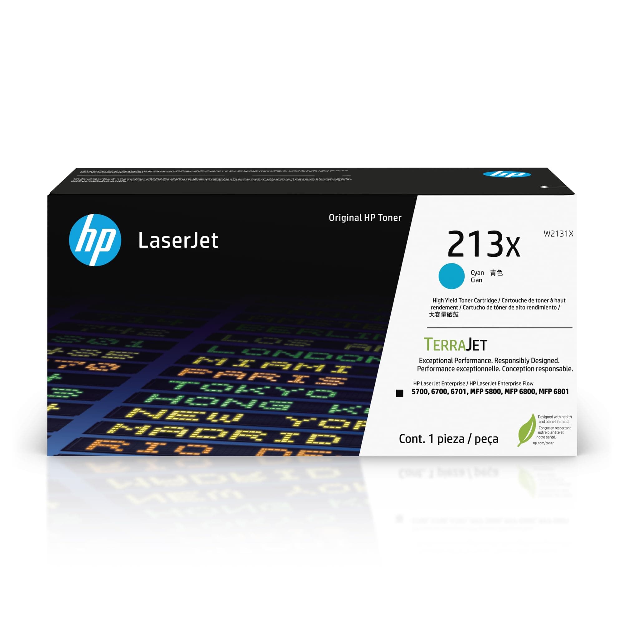 HP 213X Cyan Original Laserjet-Tonerkartusche mit hoher Reichweite