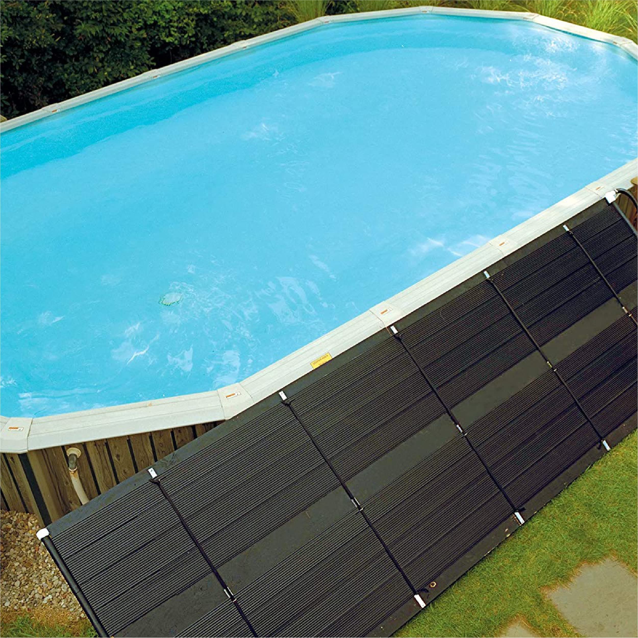 SunHeater Heizsystem, inkl. Zwei 2 x 20 m Paneele (80 m²) – Solarheizung für oberirdische Pools, aus robustem Polypropylen, erhöht die Temperatur bis zu -9,4 °C – S421P, schwarz